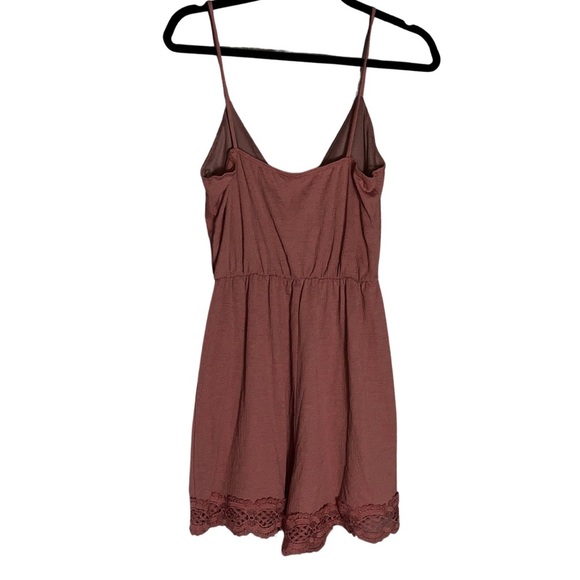 Glare‎ Dusty Rose Pink Lace Trim Romper - Size Large - Picture 2 of 6